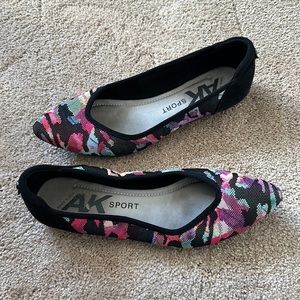 Anne Klein sport knit flats-colorful floral